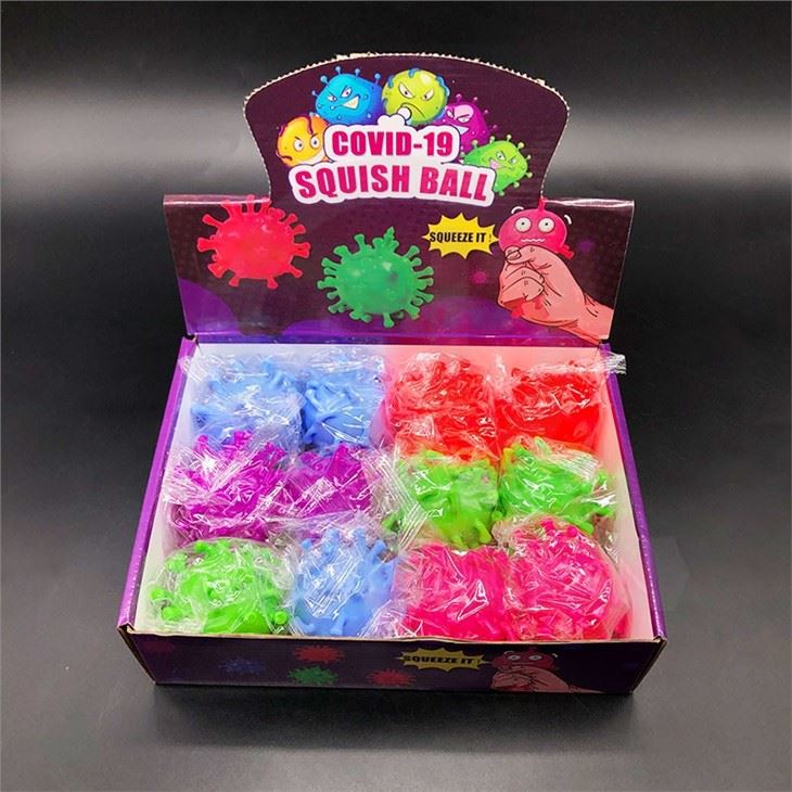 Wholesale Hot Selling Beads Decompression Stress Relieve Squeeze Ball Toy Vent Virus Squishy Balls For Kids